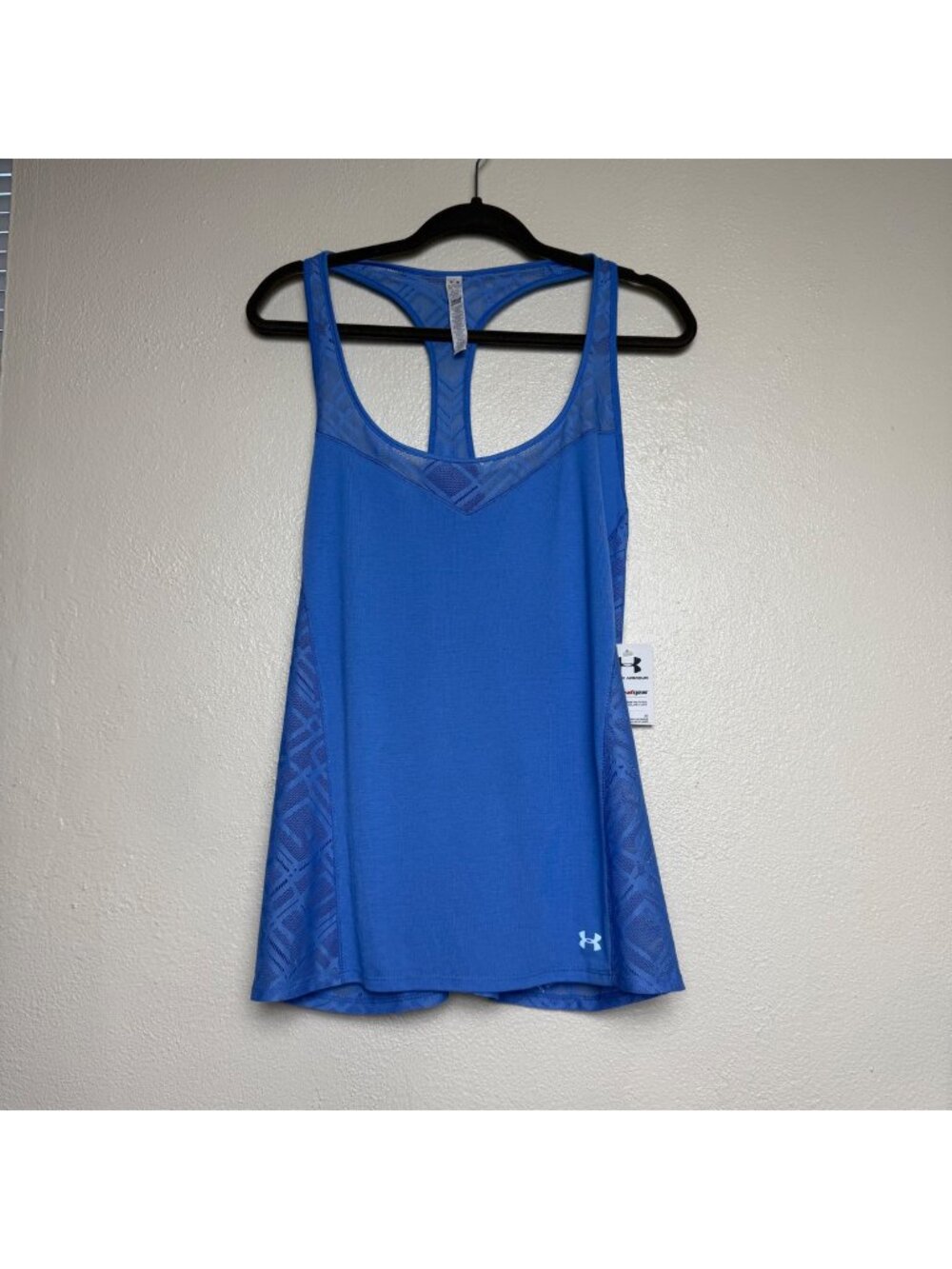 NWT Under Armour Heat Gear Racer back Women's Tank Top Periwinkle Sz XL